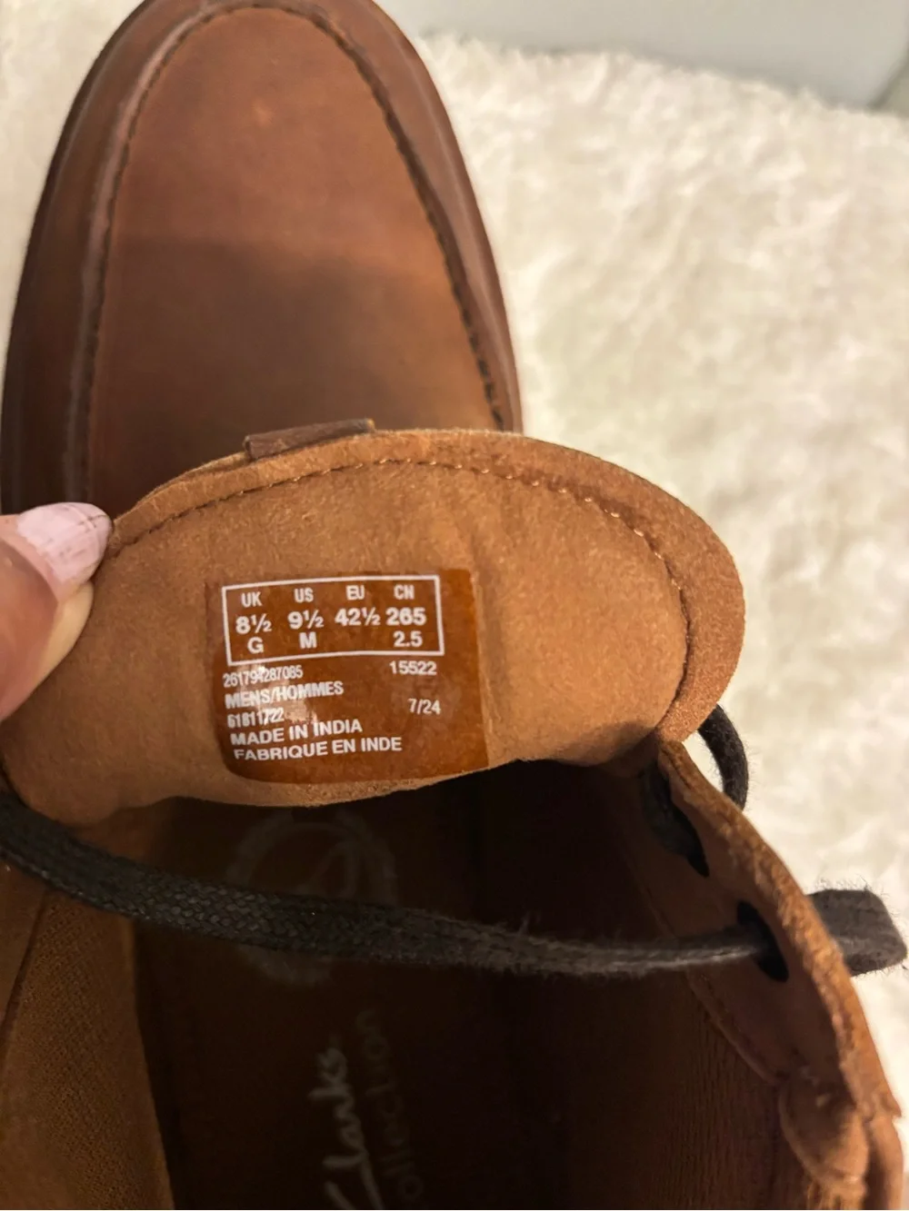 Clarks Brown Leather Chukka Lace-Up Boots